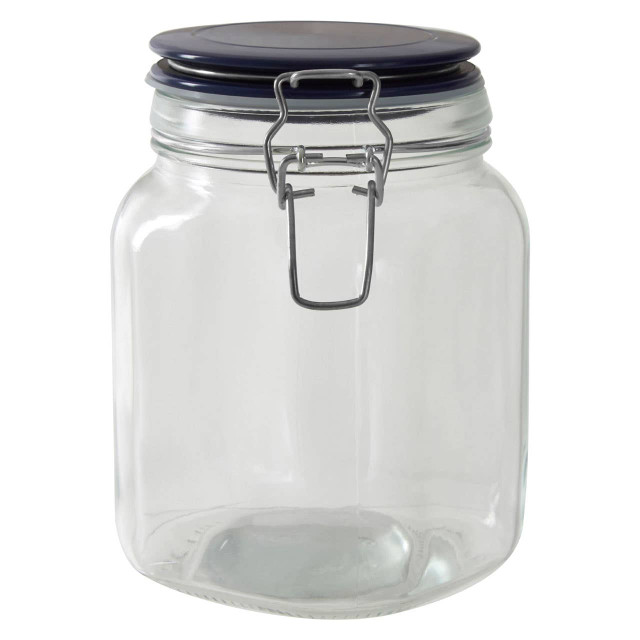 Premier Housewares Luca Glass Storage Jar 1050 Ml (3 Assorted Colours)
