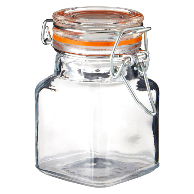 Premier Housewares Luca Set Of 4 Luca Clip Top Lid Glass Jars