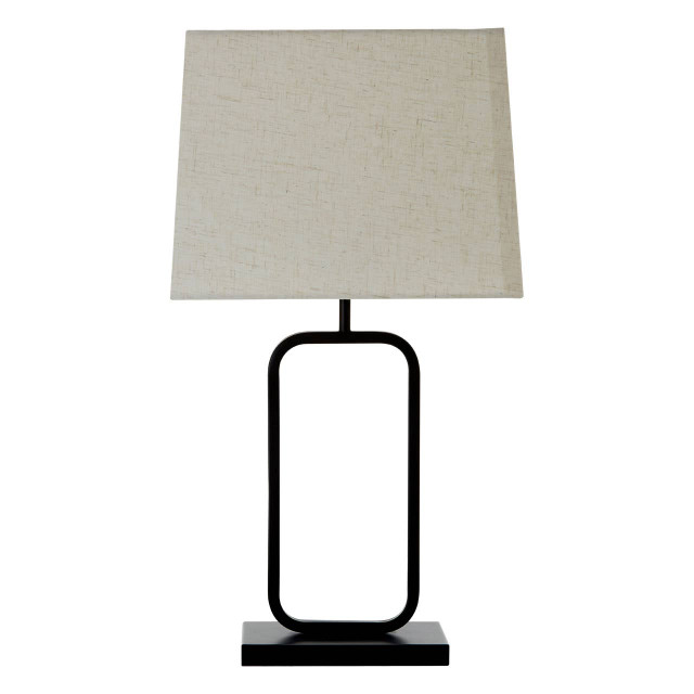 premier housewares Lucas Natural and Black Table Lamp