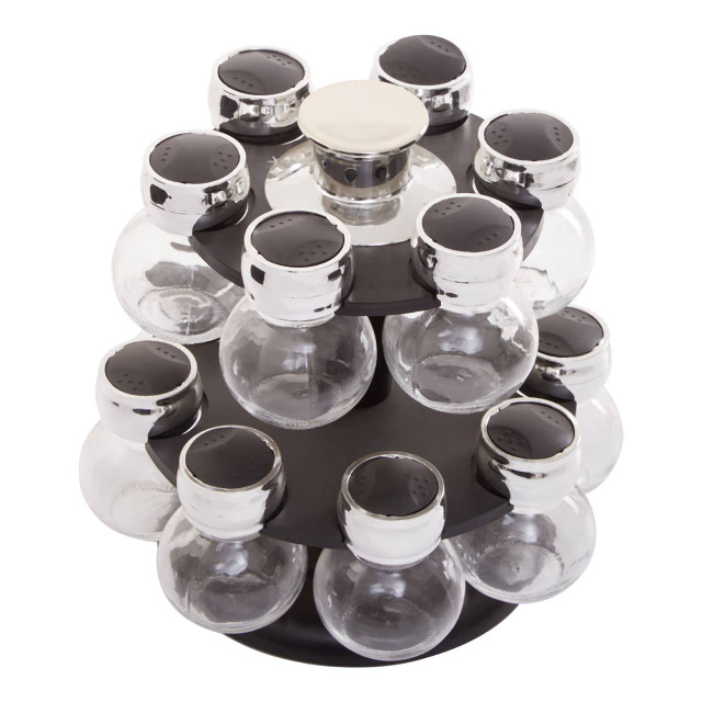 Premier Housewares Luciano 2 Tier 14 Bottle Revolving Spice Rack