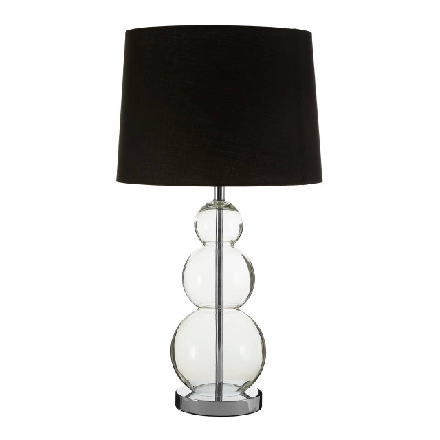 premier housewares Luke Black Fabric Shade Table Lamp