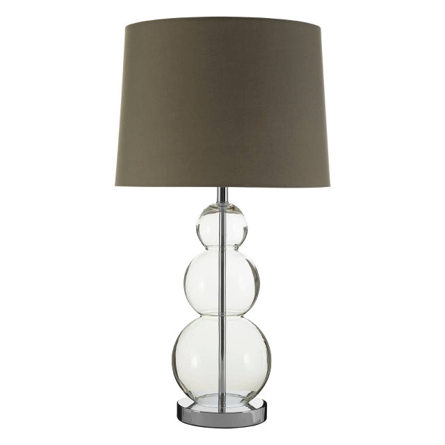 premier housewares Luke Grey Fabric Shade Table Lamp