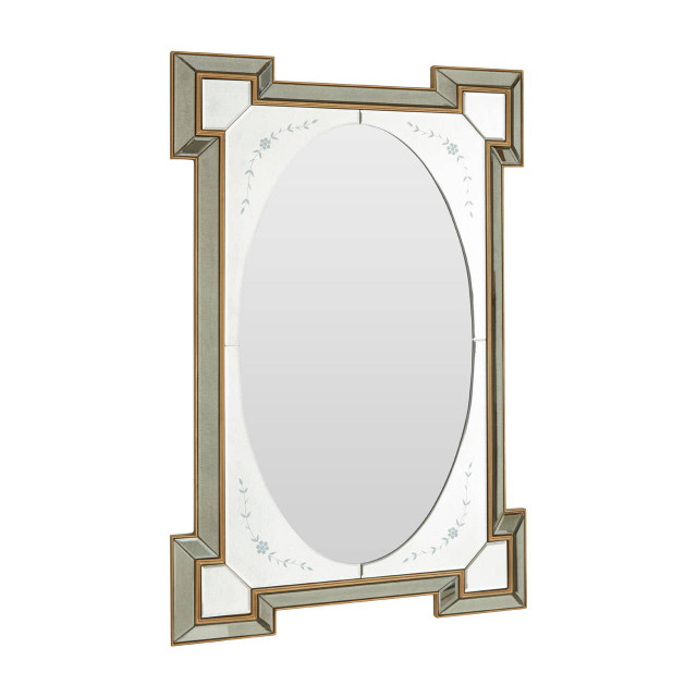 Premier Housewares Lulu Antique Finish Rectangular Wall Mirror