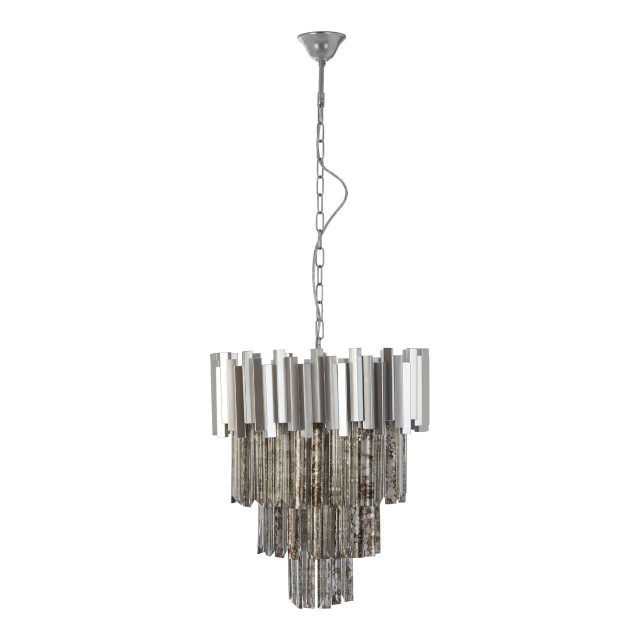 Premier Housewares Lustra Large Nickel Painted Chandelier