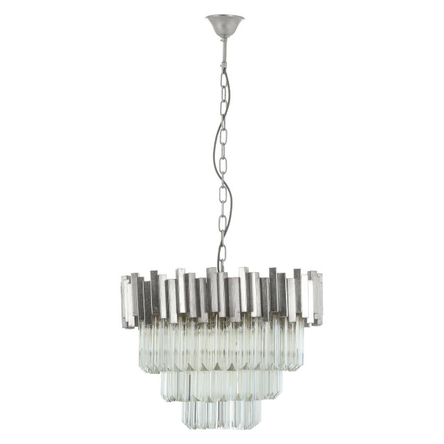 Premier Housewares Lustra Small Silver Finish Chandelier