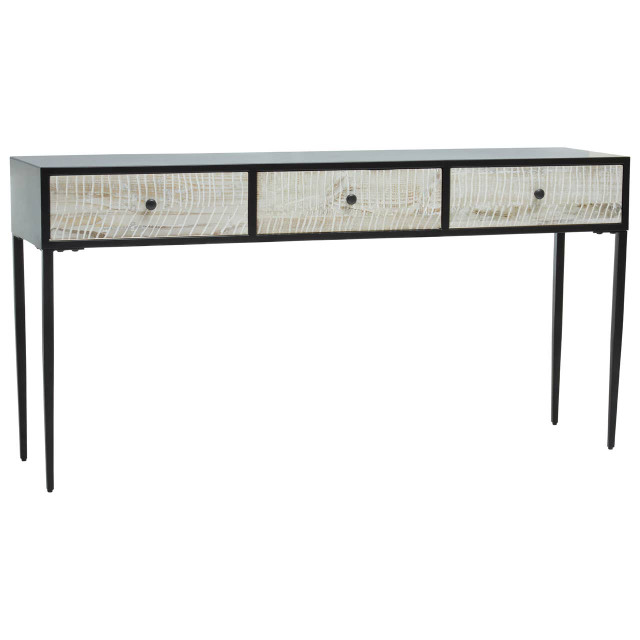Premier Housewares Luxor Three Drawer Rectangular Console Table