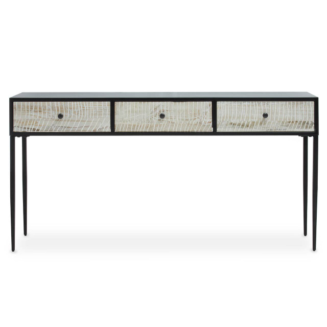 premier housewares Luxor Three Drawer Rectangular Console Table