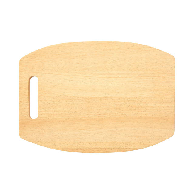 Premier Housewares Lyna Curved Rectangular Beech Wood Chopping And Serving Board