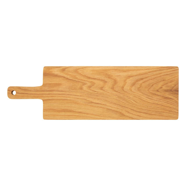 Premier Housewares Lyna Rectangular Small Oak Wood Paddle Chopping And Serving Board