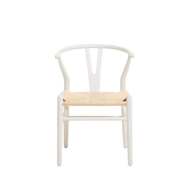 premier housewares Lyon Wishbone Antique White Chair