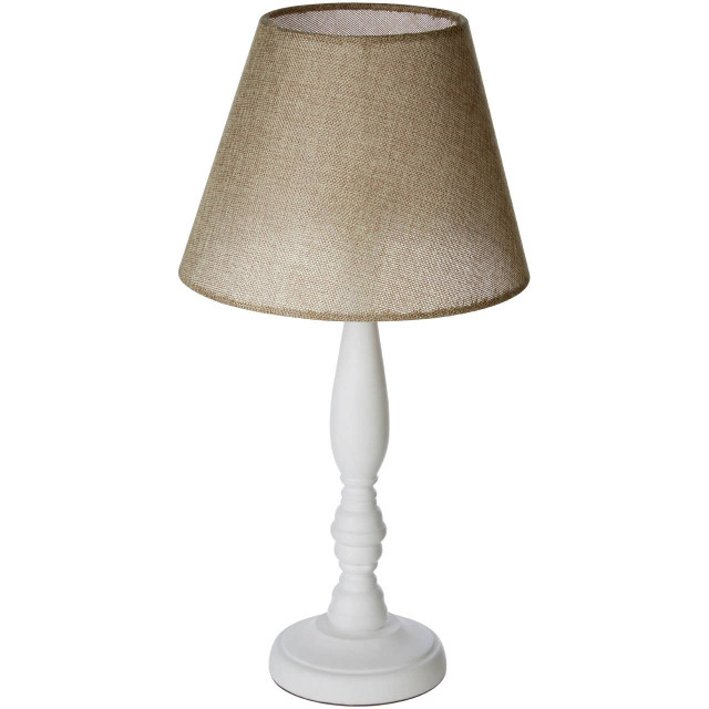 Premier Housewares Maine Round Base Table Lamp With EU Plug