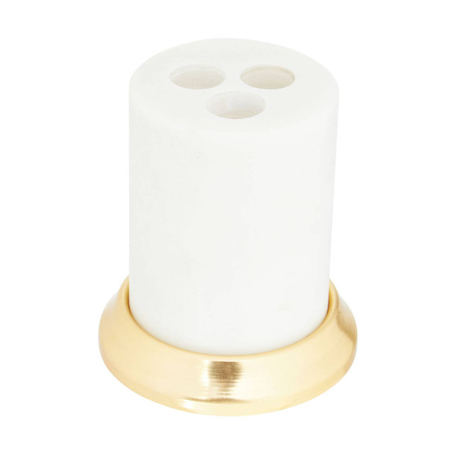 Premier Housewares Mako White Marble Toothbrush Holder