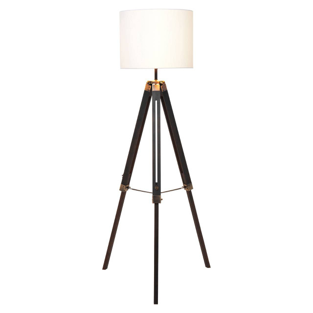 Premier Housewares Malvern Tripod Floor Lamp With Black Base