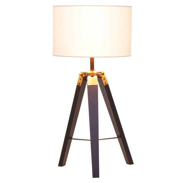 Premier Housewares Malvern Tripod Table Lamp With Black Base