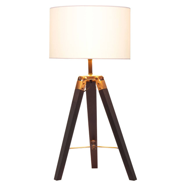 Premier Housewares Malvern Tripod Table Lamp With Black Base