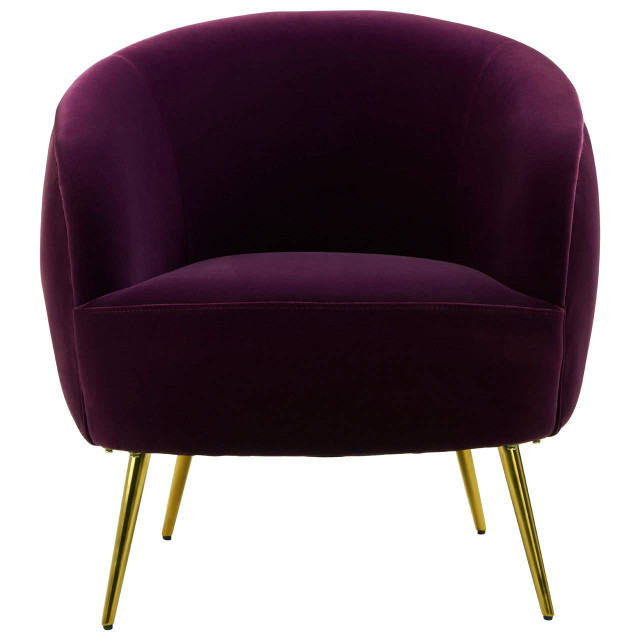 premier housewares Manhattan Purple Velvet Armchair