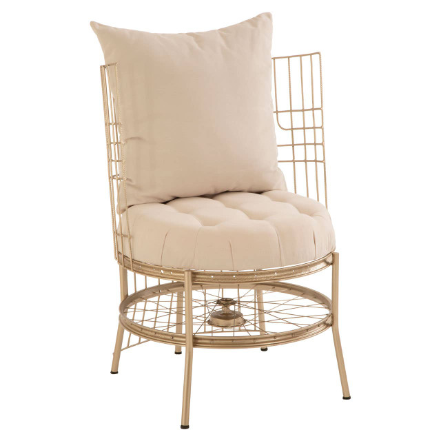 Premier Housewares Mantis Champagne Gold Finish Chair
