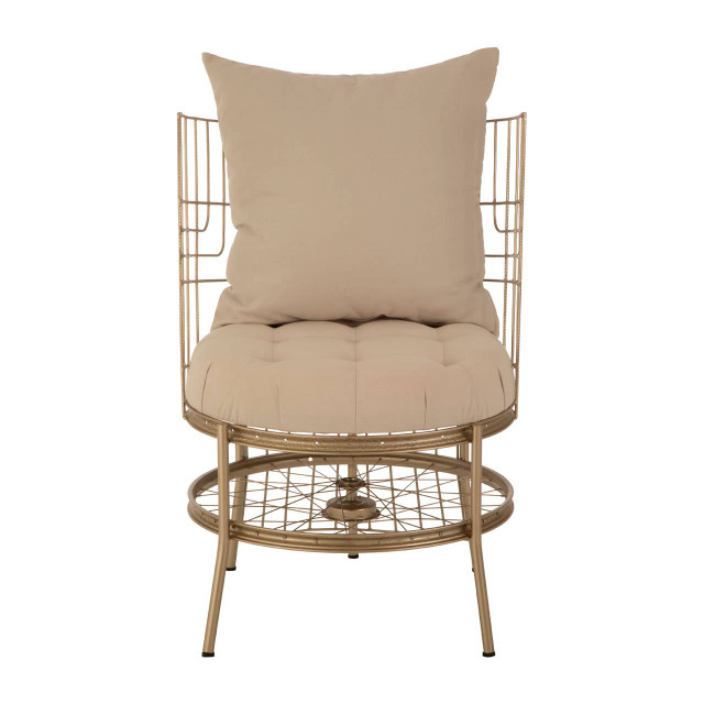 premier housewares Mantis Champagne Gold Finish Chair