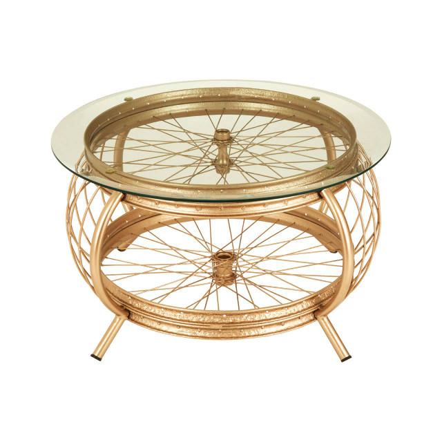 Premier Housewares Mantis Champagne Gold Finish Coffee Table