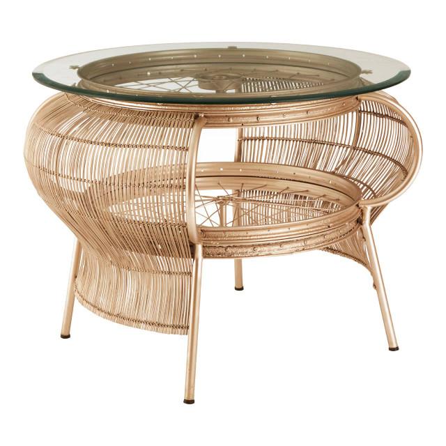 Premier Housewares Mantis Champagne Gold Finish Table