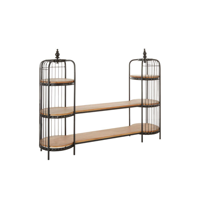 Premier Housewares Mantis Long Black Finish Birdcage Shelf Unit