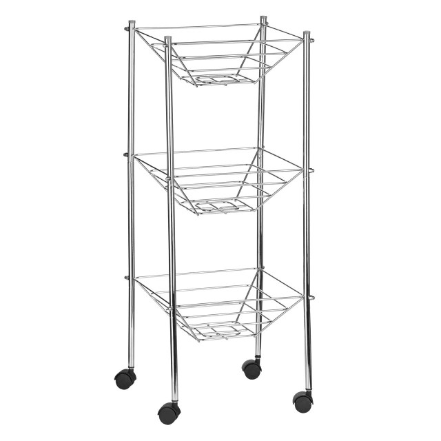 Premier Housewares Mara 3 Tier Storage Cart With Wheels