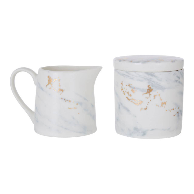 premier housewares Marble Luxe Sugar Pot And Creamer