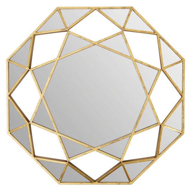 Premier Housewares Marcia Gold Octagonal Wall Mirror