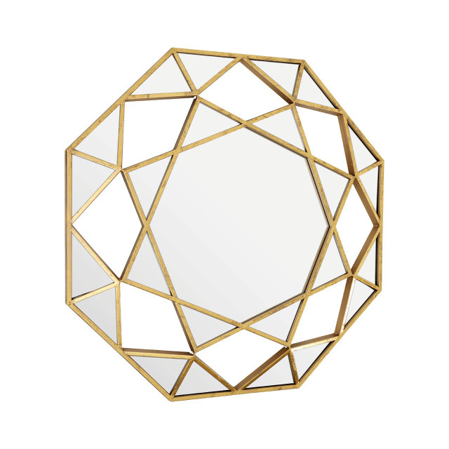 Premier Housewares Marcia Gold Octagonal Wall Mirror