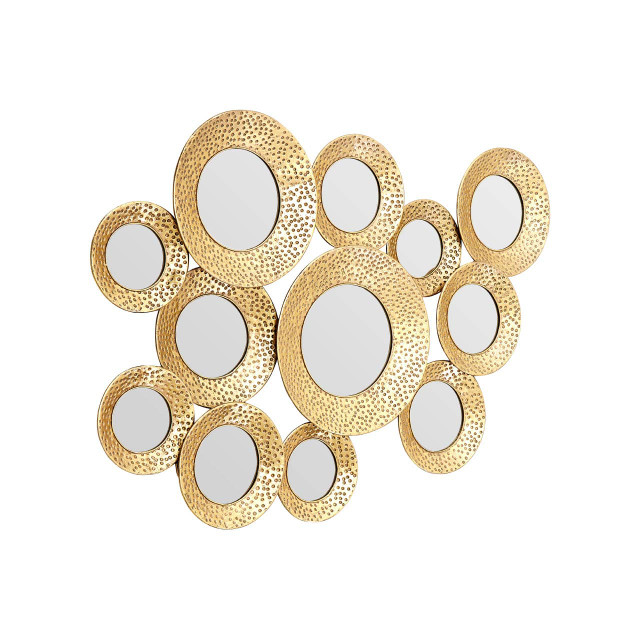 Premier Housewares Marcia Hammered Gold Wall Mirror