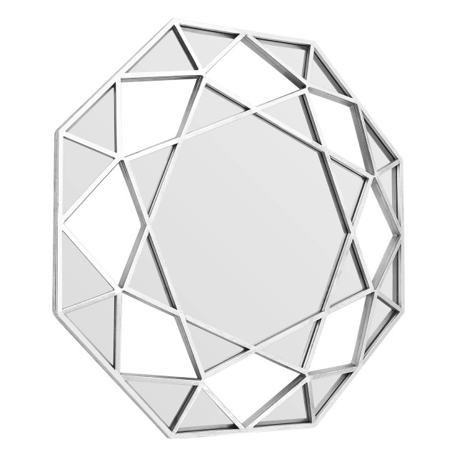 Premier Housewares Marcia Silver Octagonal Wall Mirror