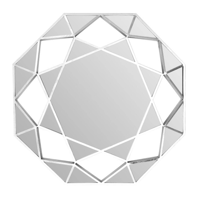 premier housewares Marcia Silver Octagonal Wall Mirror