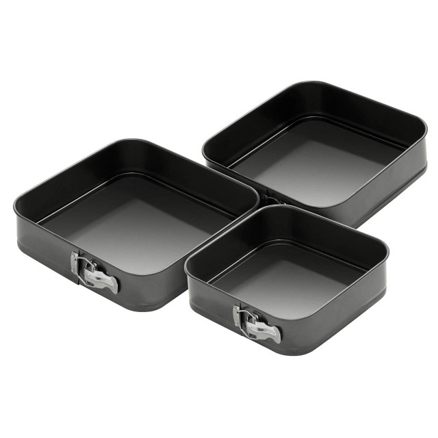 premier housewares Mari Set Of 3 Spring Form Square Cake Tins