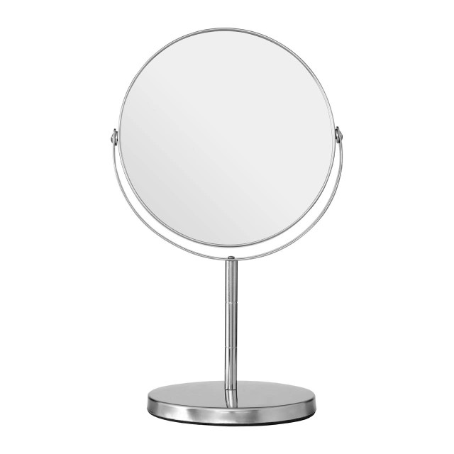 Premier Housewares Marisha Silver Effect Metal Swivel Table Mirror