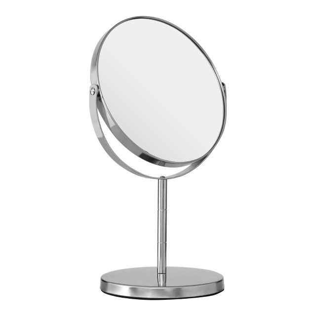 Premier Housewares Marisha Silver Effect Metal Swivel Table Mirror