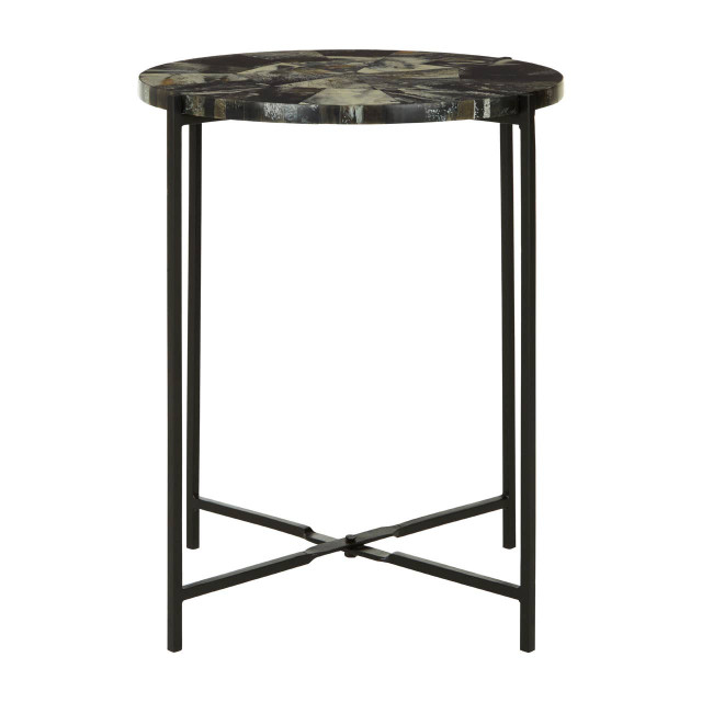 Premier Housewares Marlox Antique Green And Black Table