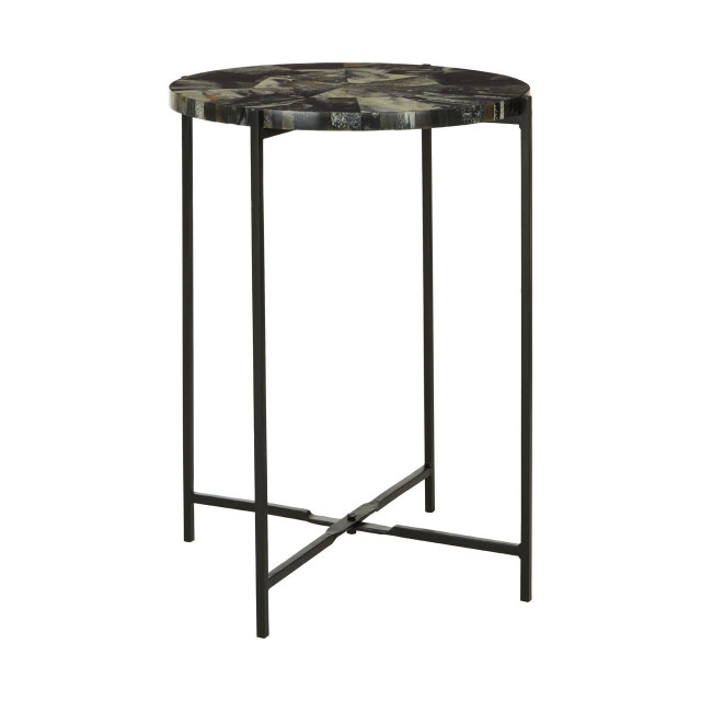 Premier Housewares Marlox Antique Green And Black Table