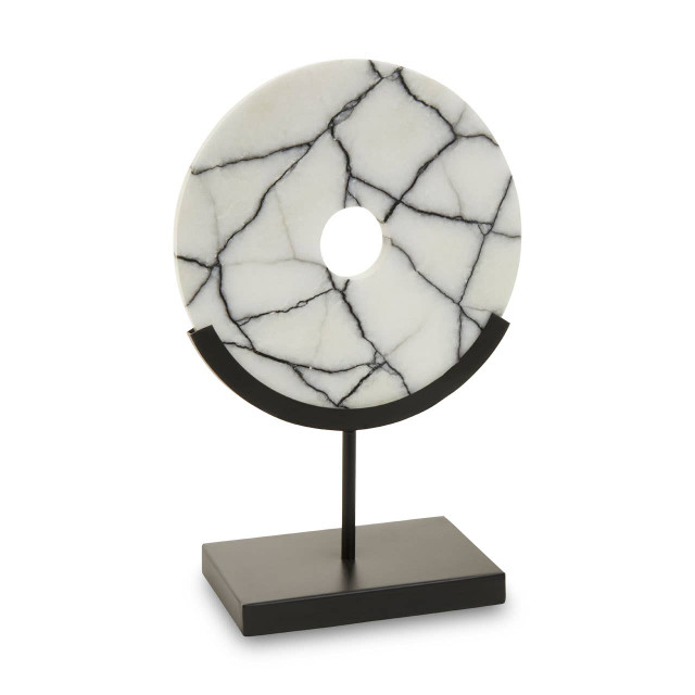 Premier Housewares Marmara Marble Sculpture On Iron Stand