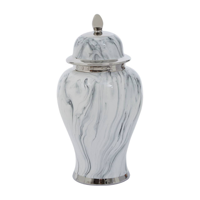 Premier Housewares Marmo Marble Effect Large Ceramic Jar
