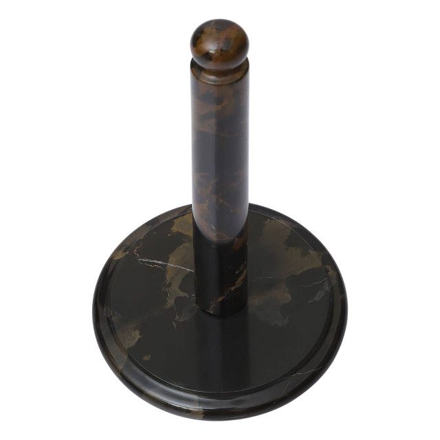 Premier Housewares Marmore Black And Gold Marble Kitchen Roll Holder
