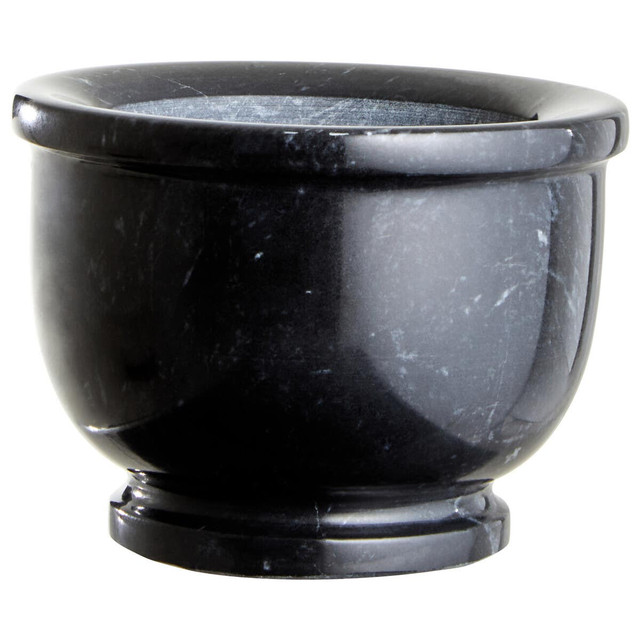 Premier Housewares Marmore Black Marble Mortar And Pestle With Rim