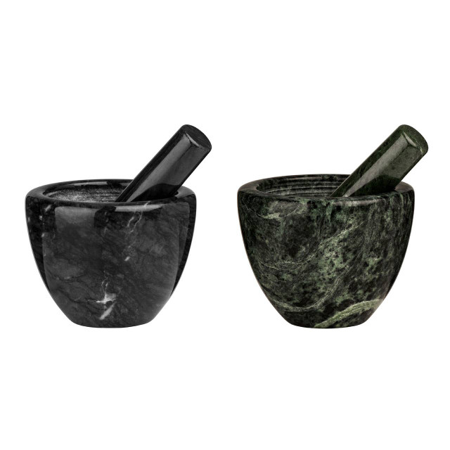 Premier Housewares Marmore Black Marble Plain Mortar And Pestle