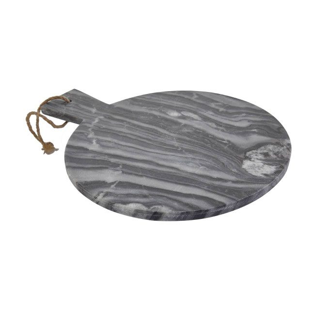 Premier Housewares Marmore Grey Marble Round Paddle Serving Board