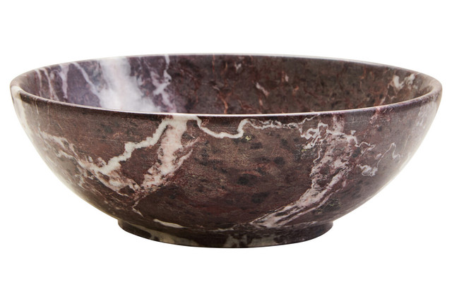 Premier Housewares Marmore Red And White Marble Bowl