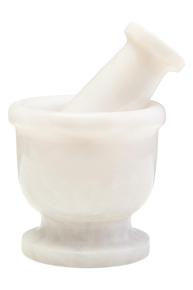 Premier Housewares Marmore White Marble Mortar And Pestle