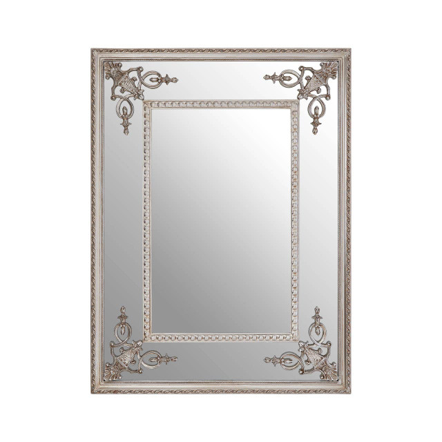 premier housewares Marseille Champagne Bead Frame Wall Mirror