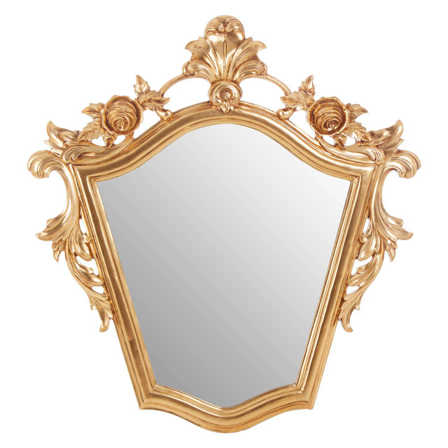 premier housewares Marseille Gold Finish Tapered Wall Mirror