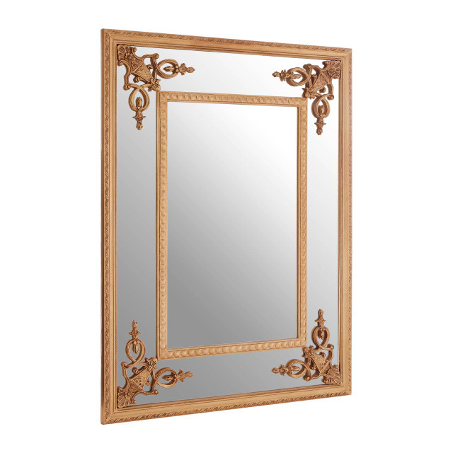 Premier Housewares Marseille Gold Motifs Frame Wall Mirror