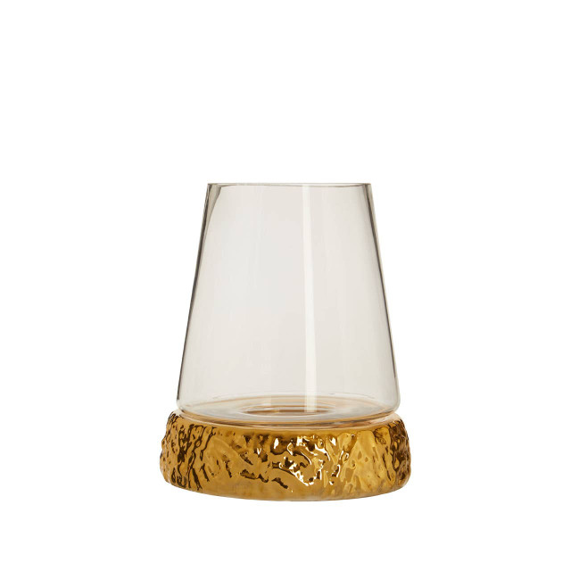 premier housewares Martele Small Hurricane Gold Candle Holder