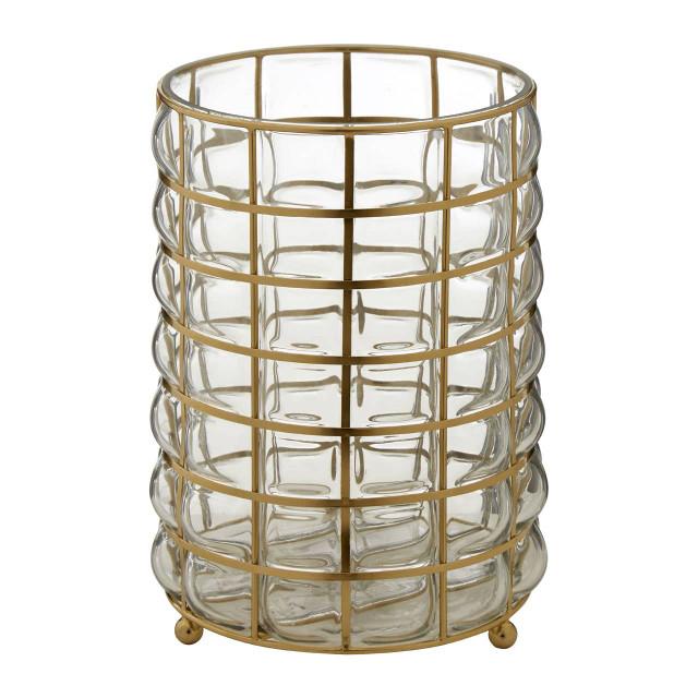 Premier Housewares Martina Large Blown Glass Hurricane Lamp